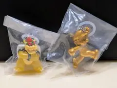 スーパーマリオ　めじるし アクセサリー　クッパ＆シークレットマリオ　ガチャ