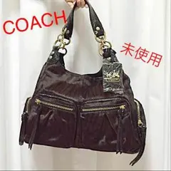 値下げ♡未使用♡コーチ♡ゼブラ♡毛皮♡ファー♡バッグ