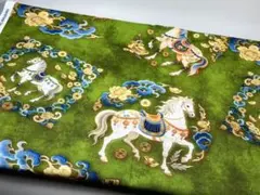 シーチング綿100%生地幅110cm×100cm.馬.2403-3