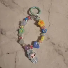 POPMART風ラブブ風ビーズのストラップ