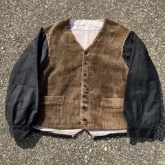 1910s20s french vintage コーデュロイ　ジレジャケット