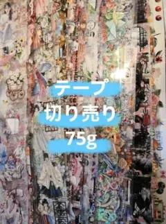 735海外マステPET和紙花柄人物装飾 コラージュ素材 切り売り75gセット雑貨
