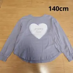 dev!rock 140cm ハートプリント 長袖Tシャツ ロンT