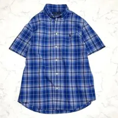ラルフローレン　半袖ボタンダウンシャツ　綿100％　XL　チェック　ユニセックス
