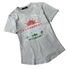 【美品】ディースクエアード　半袖Tシャツ　ユーズド加工　コットン　イタリア製　S