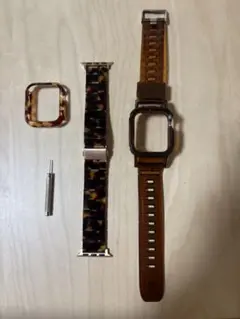 Apple Watch 40mm べっ甲調ベルト，カバー他　合計2本