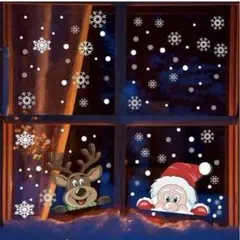 クリスマス 飾り ステッカー　クリスマス装飾　剥がせるステッカー