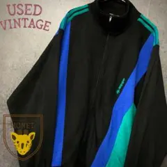 ユーロ古着【アディダス トレフォイル 刺繍ロゴ トラックジャケット/ジャージ 】