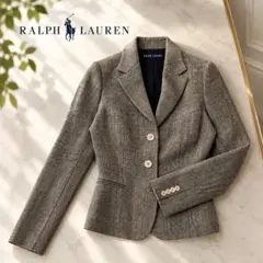 RALPH LAUREN ヘリンボーン　リネンジャケット 7号　麻　日本製