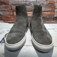 グリーン スエード サイドゴアブーツ