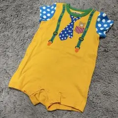 ミキハウスホットビスケッツ カラフル だまし絵 ロンパース