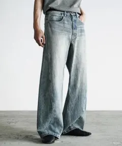 Wym VINTAGE WASHED CURVED DENIMアイスインディゴMのサムネイル