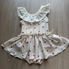 petit main ハート柄 ベビー水着 90cm