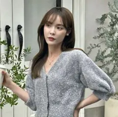 ★美品★Vネックラメニットカーディガン / セルフォード