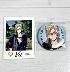 ツイステ展 ヴィル ランダムカード コレクション 缶バッジ 2点セット