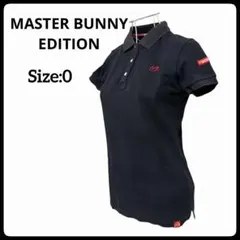マスターバニーエディション ポロシャツ 0 紺 襟裏花柄 ゴルフウェア
