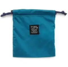 ターコイズ ナイロン ポーチ 小型　巾着