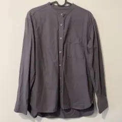 スタンドカラーシャツ ミディアムグレー