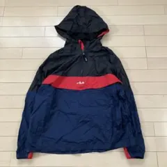 11.27 フィラ ハーフジップウィンドブレーカー ネイビー 裏メッシュ L