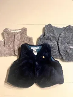 ベビーベスト 3点セット ファー素材