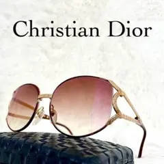 極美品　70sChristian Dior　ビンテージサングラス　ブラックレンズ ディオール Dior サングラス レディース メンズ （ブラック