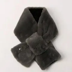 ランバン　スポーツ　フェイクファー　リバーシブルマフラー保温