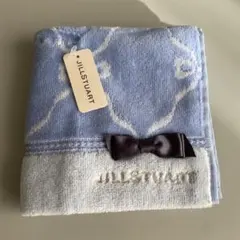 ジルスチュアート　ハンカチ　リボン柄　ブルー