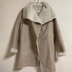 BEAMS HEART フェイクファームートンコート　ベージュ　レディースのサムネイル
