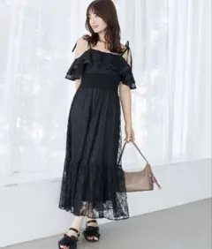 【MAJESTIC LEGON】2wayコルセットレースワンピ