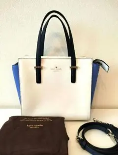 kate spade ハンドバッグ ホワイト/ブルー