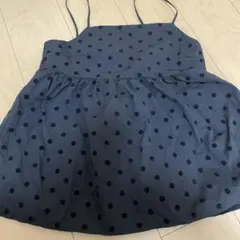 ブラックドット柄 キャミソール Lサイズ　ビスチェ
