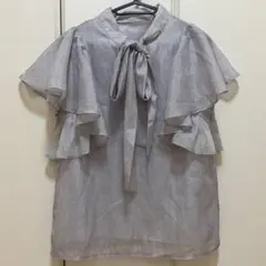 GRL 花柄シアーボウタイフリルブラウス[pp118]