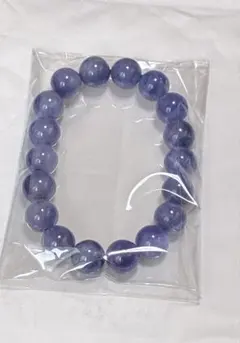 【未使用】タンザナイト10㎜珠ブレスレット