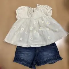 プティマイン　トップス　ブリーズ　ショートパンツセット　90㎝のサムネイル