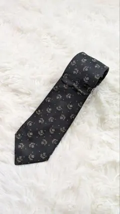 dunhill ダンヒル ネクタイ 植物小紋 リーフ柄