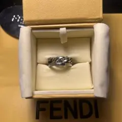 FENDI シルバー チェーンリング 箱付き