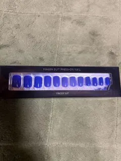 FINGER SUIT PRESS-ON NAIL ブルー 40個入り