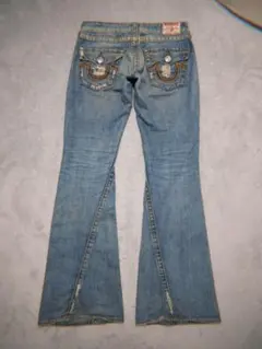 true religion IO着用 flare denim