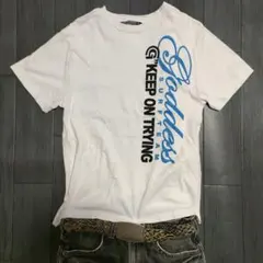 y2k ラメ グラフィック 平成お兄系 グランジ s/s tee swag 退廃