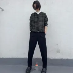 ノーカラージャケット ツイードジャケット ブルゾン　カーディガン