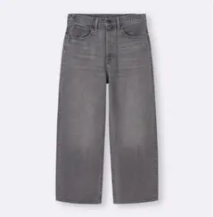 バギージーンズ　パンツ　ワイド　ジーパン　グレー　綿100のサムネイル