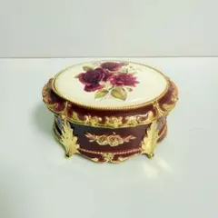 オールド・バカラ 美術館級 金彩エナメル薔薇文ブロンズオパーリン