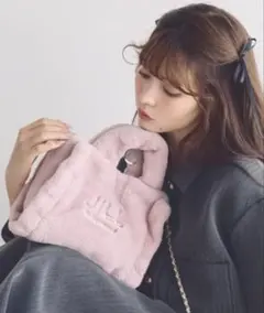 JILL by JILL STUART フラッフィートートバッグ ファーバッグ