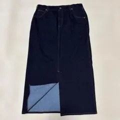 y041811 FREAK'S STORE デニムスカート　2XL　ブルー系