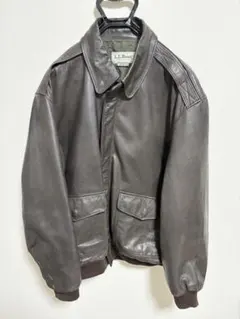 90'sL.L.Bean レザージャケット　A-2 本革　茶色　XL