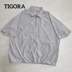 美品　ティゴラ　ゴルフウェア　半袖シャツ　大きいサイズ　ナイロン　ポケット