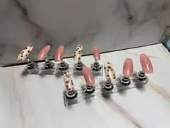 レオパード柄ネイルチップ ピンクベージュのサムネイル