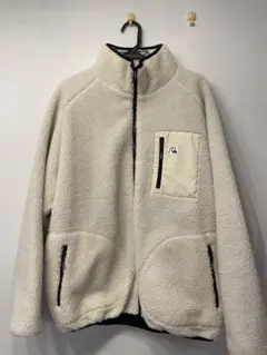 Quiksilver フリースジャケット Lサイズ クリーム色