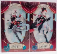 原神　リネ・リネット　KFCコラボ クリアファイル 2枚セット