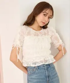 【美品】snidel シャーリングトップスのサムネイル
